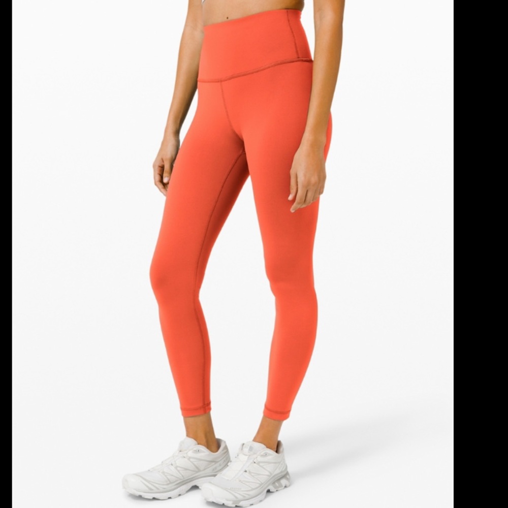 Orange high rise lululemon legging